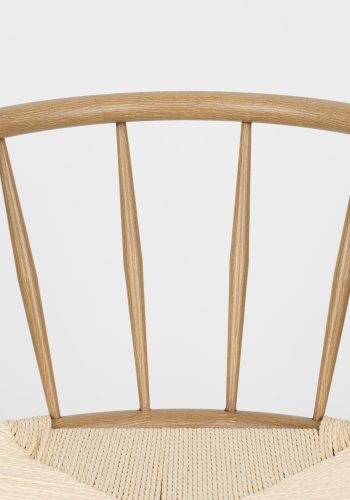 WHITE LABEL LIVING Che spisebordsstol - beige papir og natur jern