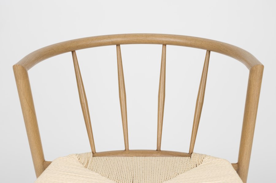 WHITE LABEL LIVING Che spisebordsstol - beige papir og natur jern