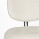 WHITE LABEL LIVING Bouton spisebordsstol, stabelbar - offwhite polyester og sort jern