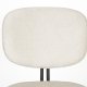 WHITE LABEL LIVING Bouton spisebordsstol, stabelbar - offwhite polyester og sort jern