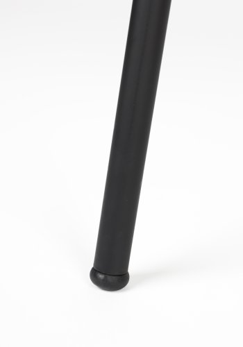 WHITE LABEL LIVING Bouton spisebordsstol, stabelbar - offwhite polyester og sort jern