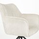 WHITE LABEL LIVING Kodak spisebordsstol, m. armln og drejefunktion - beige polyester og sort jern