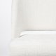 WHITE LABEL LIVING Yves spisebordsstol - offwhite polyester og brun jern
