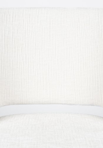 WHITE LABEL LIVING Yves spisebordsstol - offwhite polyester og brun jern