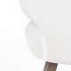WHITE LABEL LIVING Yves spisebordsstol - offwhite polyester og brun jern