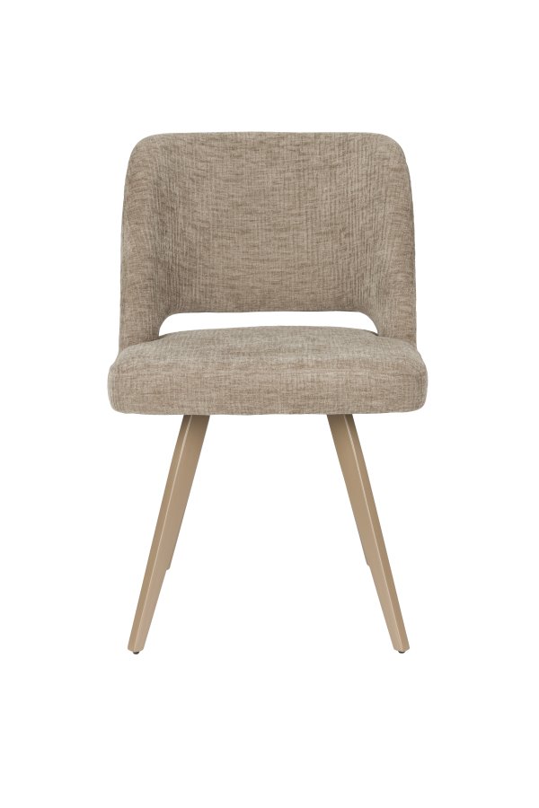 WHITE LABEL LIVING Yves spisebordsstol - brun polyester og brun jern