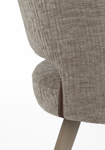 WHITE LABEL LIVING Yves spisebordsstol - brun polyester og brun jern