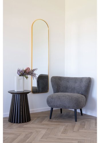 HOUSE NORDIC Covelo loungestol - brun bouclé stof og sort tr