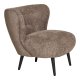 HOUSE NORDIC Covelo loungestol - brun bouclé stof og sort tr