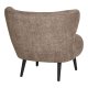 HOUSE NORDIC Covelo loungestol - brun bouclé stof og sort tr