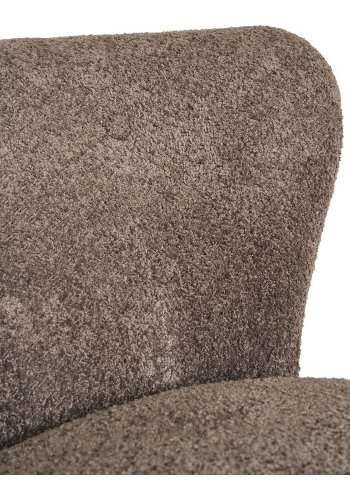 HOUSE NORDIC Covelo loungestol - brun bouclé stof og sort tr