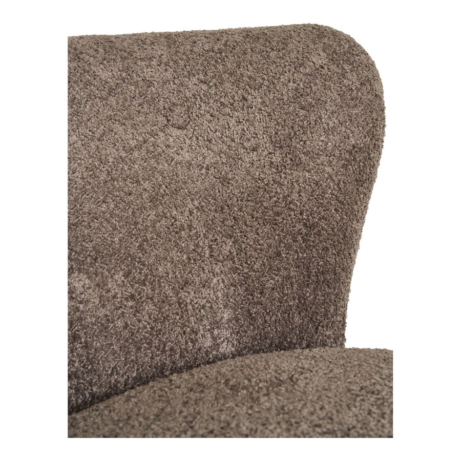 HOUSE NORDIC Covelo loungestol - brun bouclé stof og sort tr