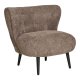 HOUSE NORDIC Covelo loungestol - brun bouclé stof og sort tr