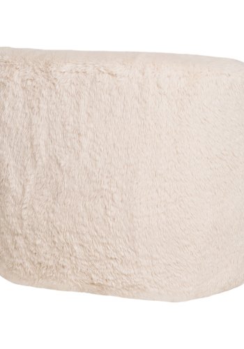 HOUSE NORDIC Setubal loungestol, m. armln - offwhite imiteret pels