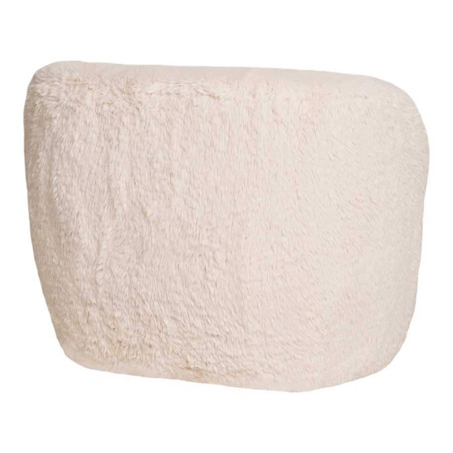 HOUSE NORDIC Setubal loungestol, m. armln - offwhite imiteret pels