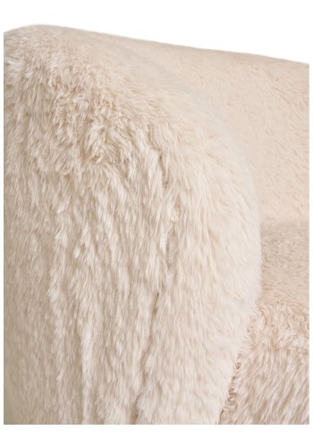 HOUSE NORDIC Setubal loungestol, m. armln - offwhite imiteret pels