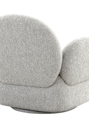 HOUSE NORDIC Loungestol med drejefunktion, bouclé, lysegr, HN1253