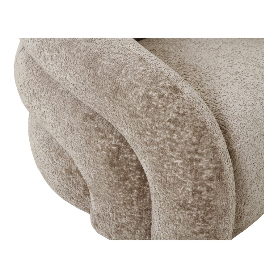 HOUSE NORDIC Valleta drejestol, m. armln - natur polyester