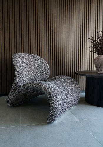 HOUSE NORDIC Sofia loungestol - mrkebrun mix stof