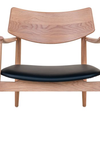 HOUSE NORDIC Loungestol, egetr/PU sde, natur/sort