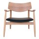 HOUSE NORDIC Loungestol, egetr/PU sde, natur/sort