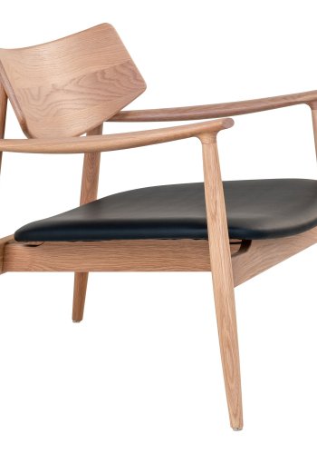 HOUSE NORDIC Loungestol, egetr/PU sde, natur/sort