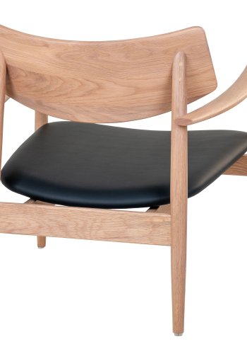 HOUSE NORDIC Loungestol, egetr/PU sde, natur/sort