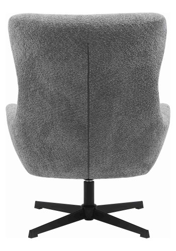 HOUSE NORDIC Bescia drejestol, m. armln - mrkegr stof og sort stl