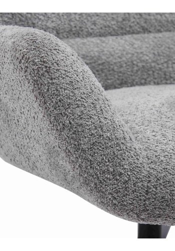 HOUSE NORDIC Bescia drejestol, m. armln - mrkegr stof og sort stl