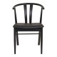 HOUSE NORDIC  Artenara Spisebordsstol - Spisebordsstol, bgetr med PU sde, sort, HN1219