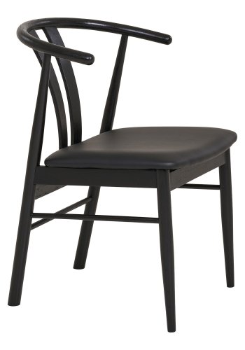 HOUSE NORDIC  Artenara Spisebordsstol - Spisebordsstol, bgetr med PU sde, sort, HN1219