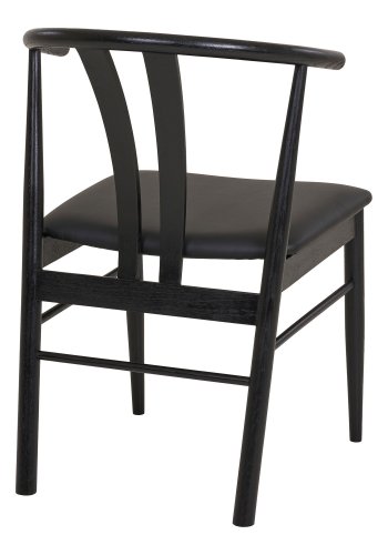 HOUSE NORDIC  Artenara Spisebordsstol - Spisebordsstol, bgetr med PU sde, sort, HN1219