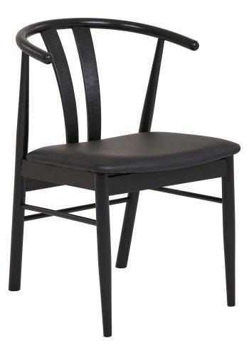 HOUSE NORDIC  Artenara Spisebordsstol - Spisebordsstol, bgetr med PU sde, sort, HN1219