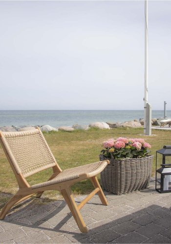HOUSE NORDIC Derby loungestol - natur polyrattan og teaktr