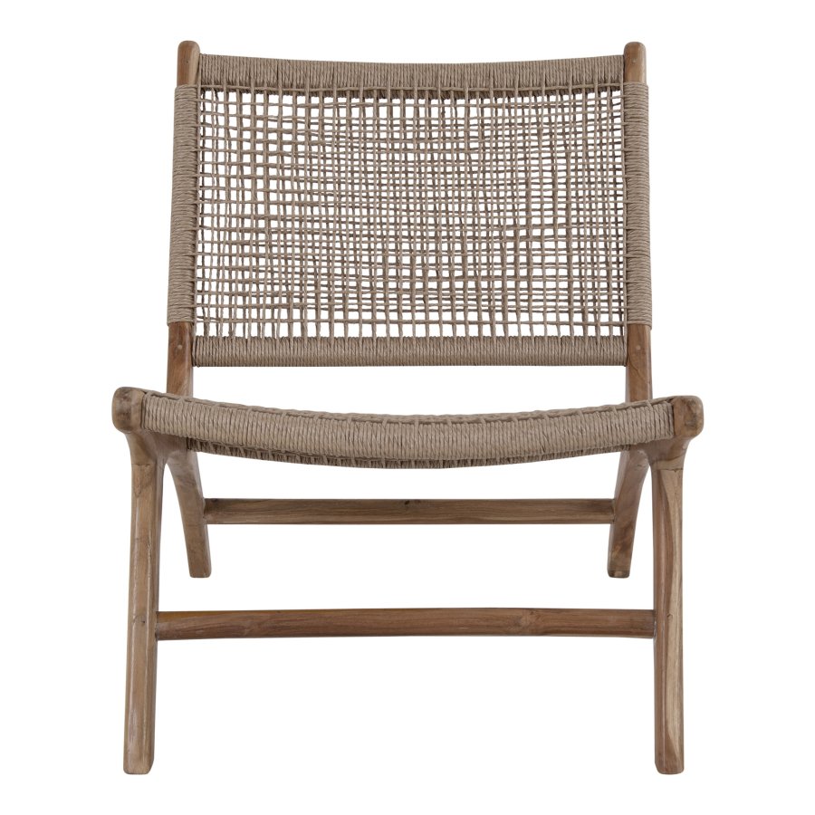 HOUSE NORDIC Derby loungestol - natur polyrattan og teaktr