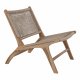 HOUSE NORDIC Derby loungestol - natur polyrattan og teaktr