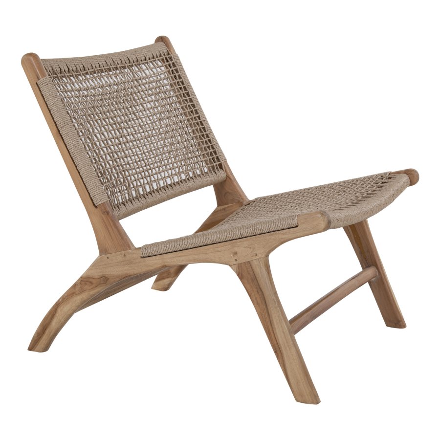 HOUSE NORDIC Derby loungestol - natur polyrattan og teaktr