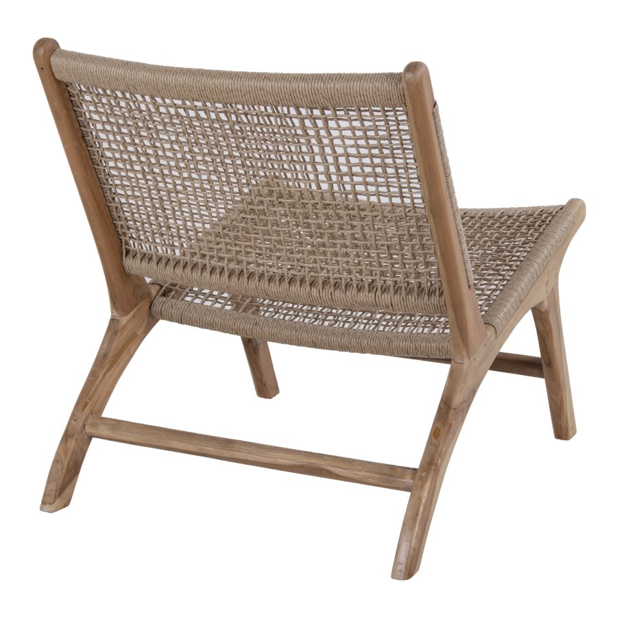 HOUSE NORDIC Derby loungestol - natur polyrattan og teaktr