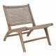 HOUSE NORDIC Derby loungestol - natur polyrattan og teaktr