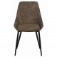 ROWICO Sierra spisebordsstol - brunt stof/sort metalstel 