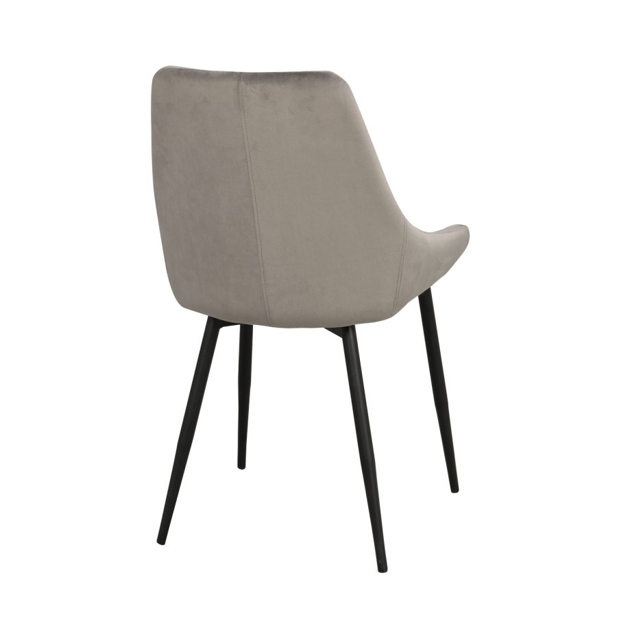 ROWICO Sierra spisebordsstol - gr polyester og sort metal 