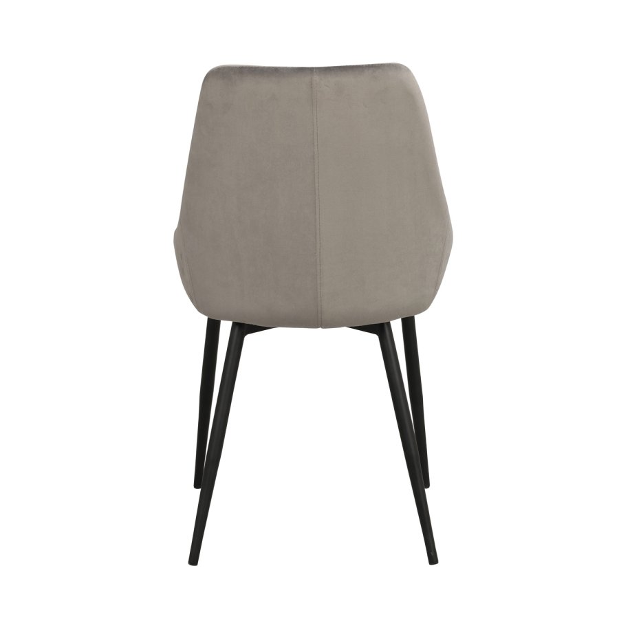 ROWICO Sierra spisebordsstol - gr polyester og sort metal 