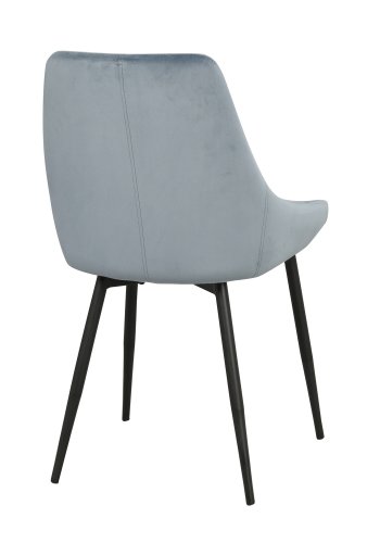 ROWICO Sierra spisebordsstol - bl polyester og sort metal