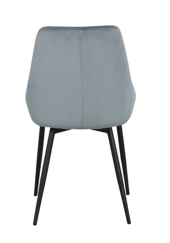 ROWICO Sierra spisebordsstol - bl polyester og sort metal
