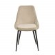 ROWICA Sierra spisebordsstol - beige polyester og sort metal