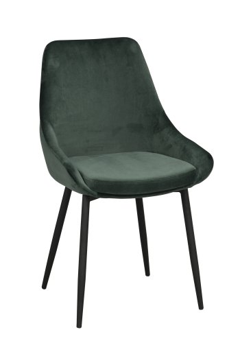 ROWICO Sierra spisebordsstol - grn polyester og sort metal
