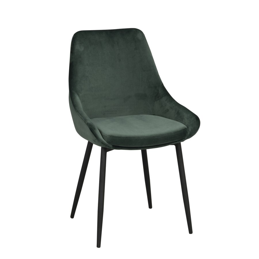ROWICO Sierra spisebordsstol - grn polyester og sort metal
