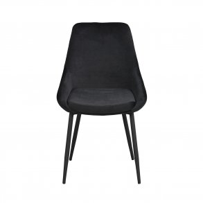 ROWICO Sierra spisebordsstol - sort polyester og sort metal
