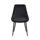 ROWICO Sierra spisebordsstol - sort polyester og sort metal
