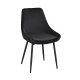 ROWICO Sierra spisebordsstol - sort polyester og sort metal